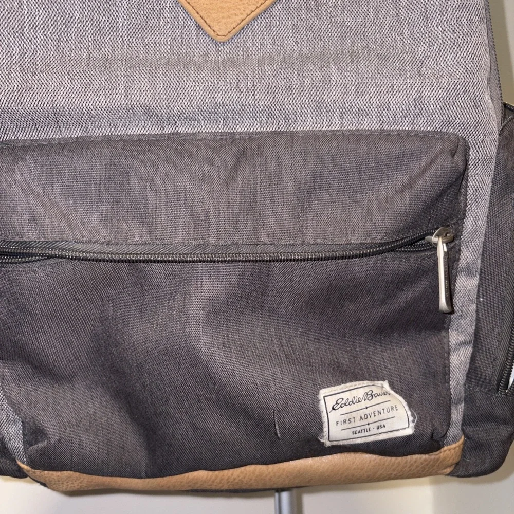 Eddie Bauer First Adventure Backpack Diaper Bag NWOT Insulated Pockets Gray